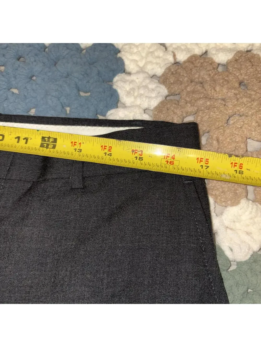 Stafford 100% Worsted Wool $120 Men’s Size 34 x 30 Black Wool Dress Pants Work - Picture 8 of 9